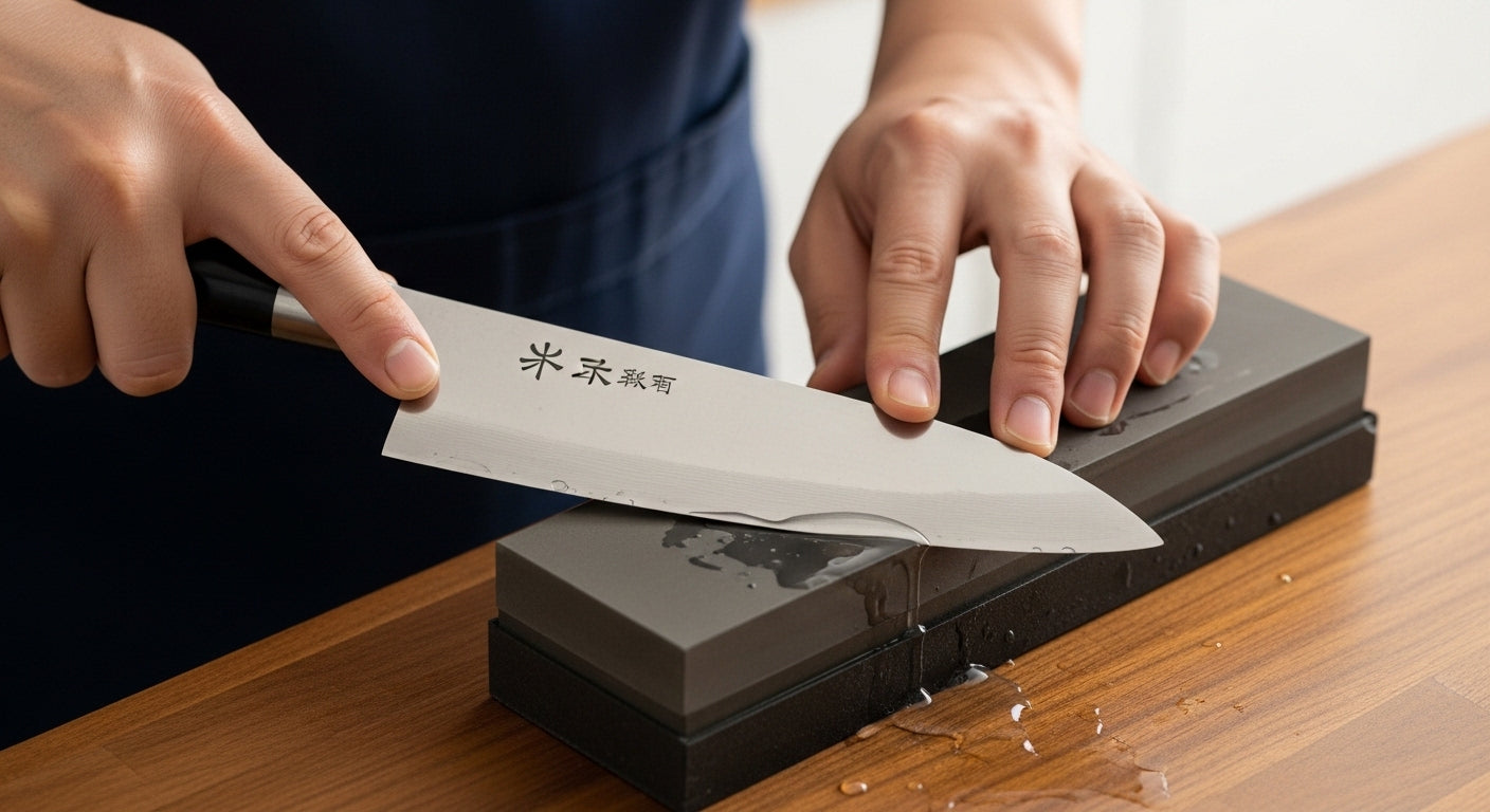 和包丁の研ぎ方で切れ味重視の三徳包丁に仕上げる|和包丁 研ぎ方 三徳包丁 切れ味 効果/効能を体感