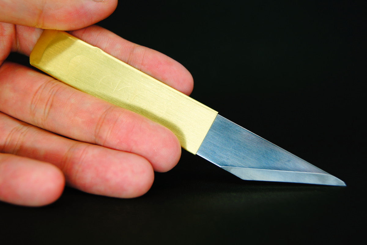 ペナントナイフ SS 真鍮サヤ 右利き用