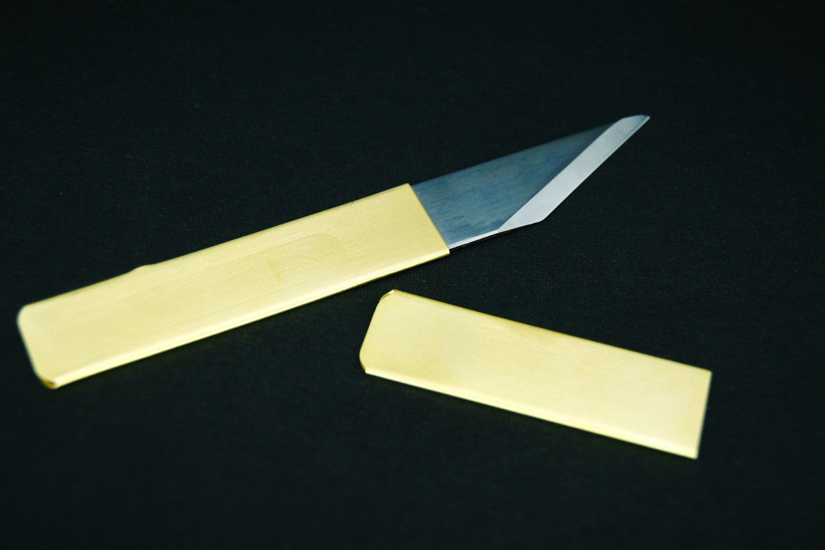 ペナントナイフ SS 真鍮サヤ 右利き用