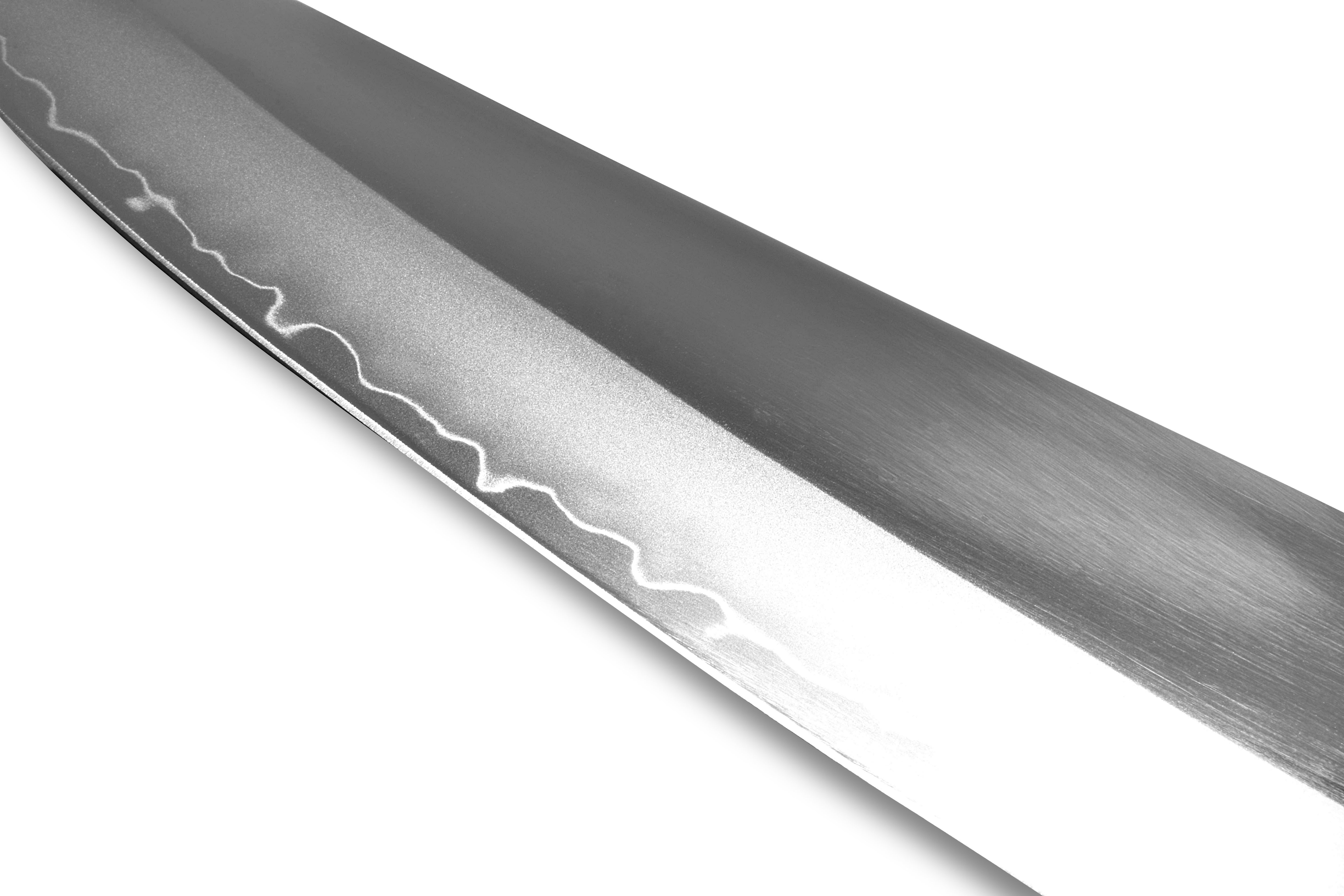 関三本杉 ゴールド割込 鍔付牛刀180mm