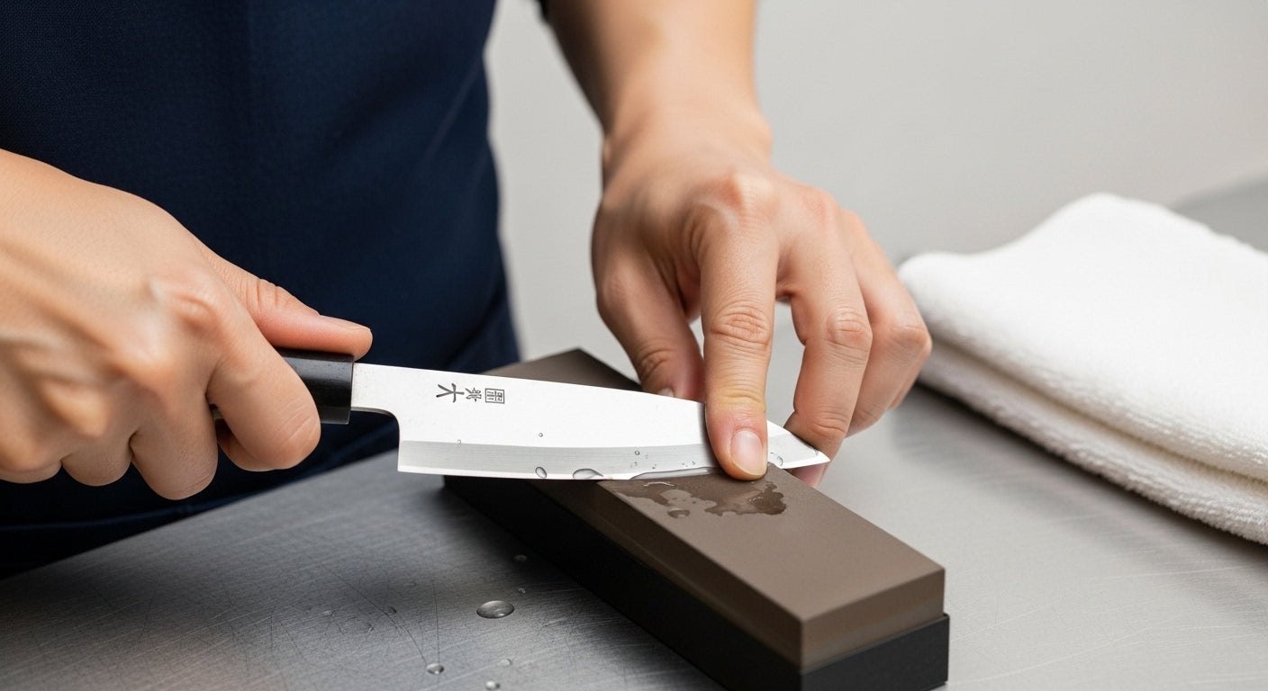 和包丁の研ぎ方でペティナイフの小回りを生かす｜和包丁 研ぎ方 ペティナイフ 小型 使い方／手順を紹介