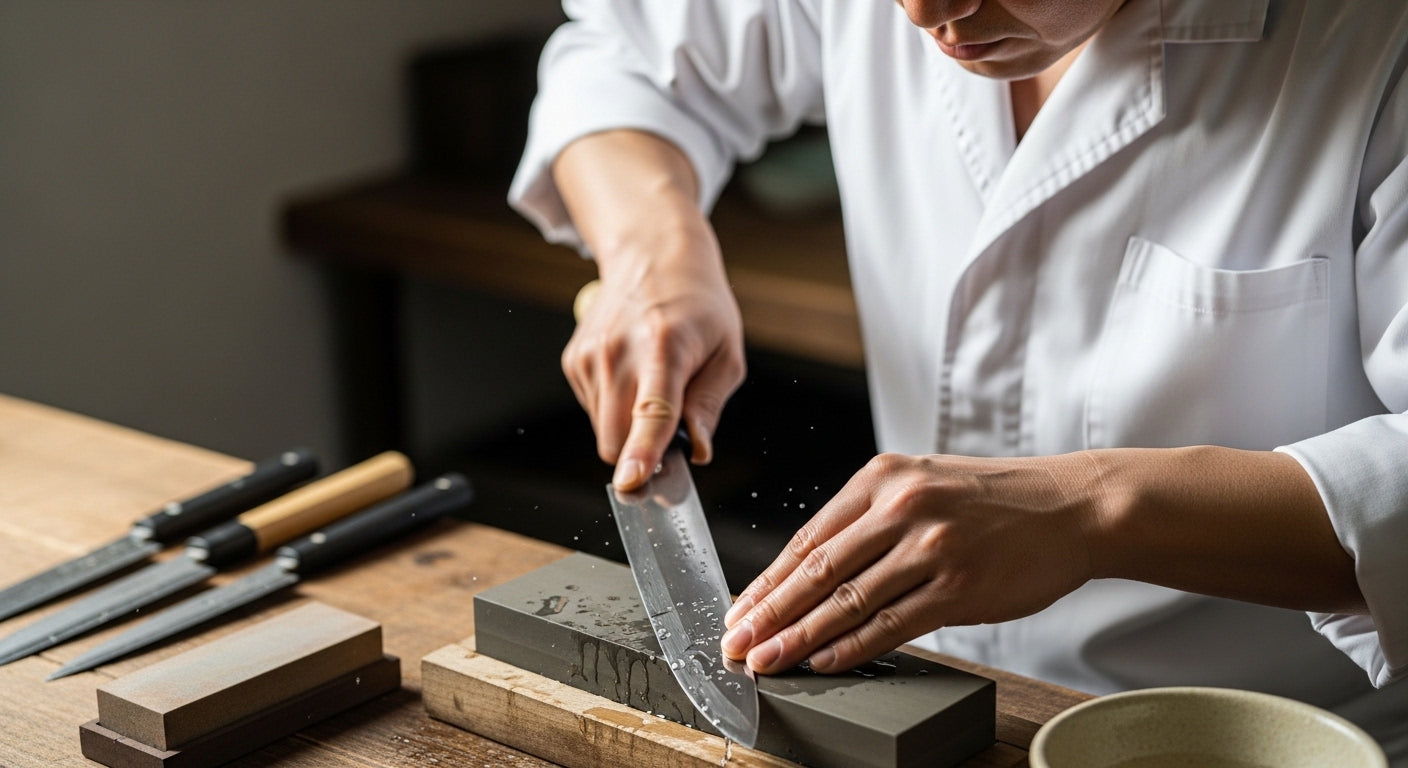 和包丁の研ぎ方で裏押しの重要性を理解する｜和包丁 研ぎ方 裏押し 手順