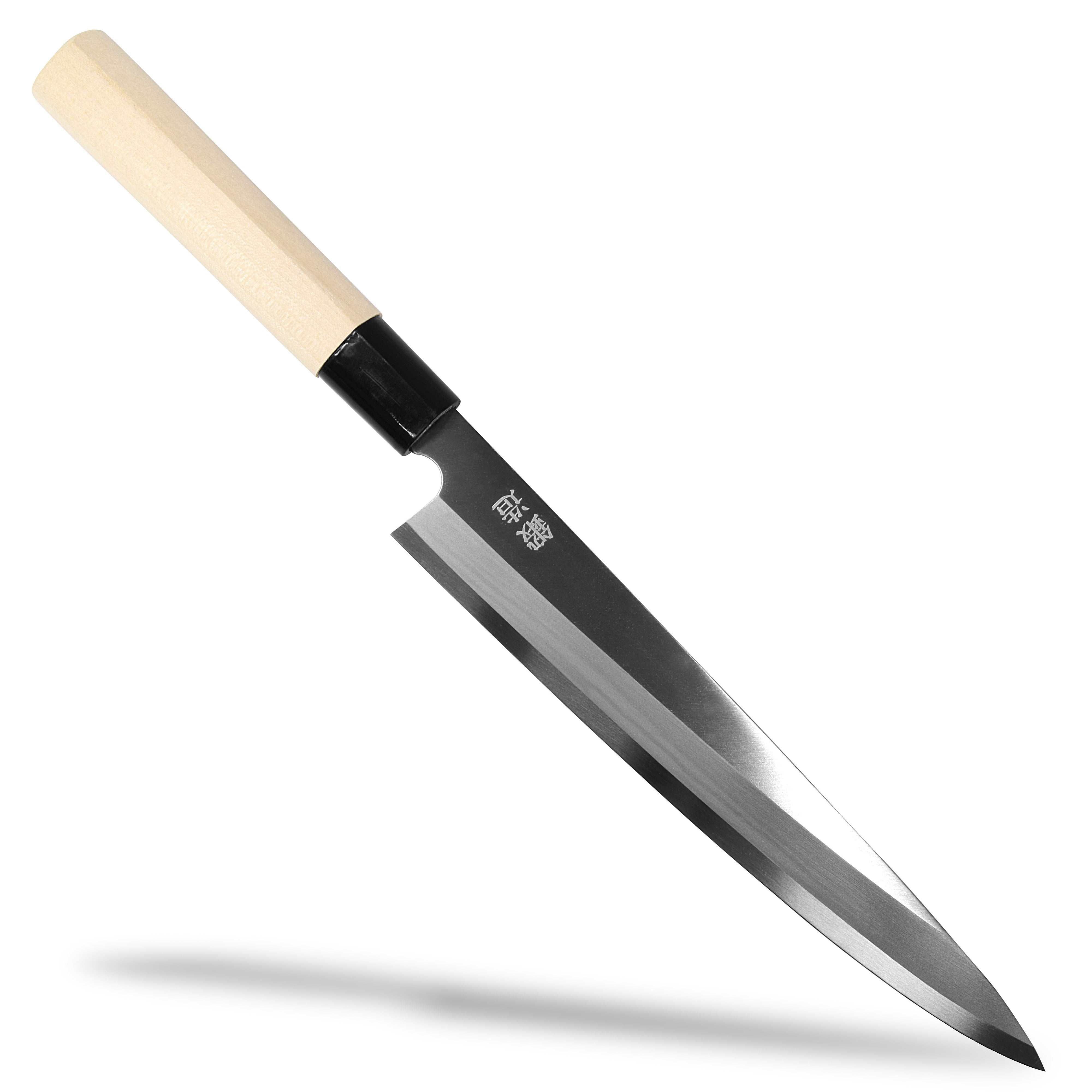 関三本杉 刺身包丁 210㎜ 白二鋼 朴の木 鍛造