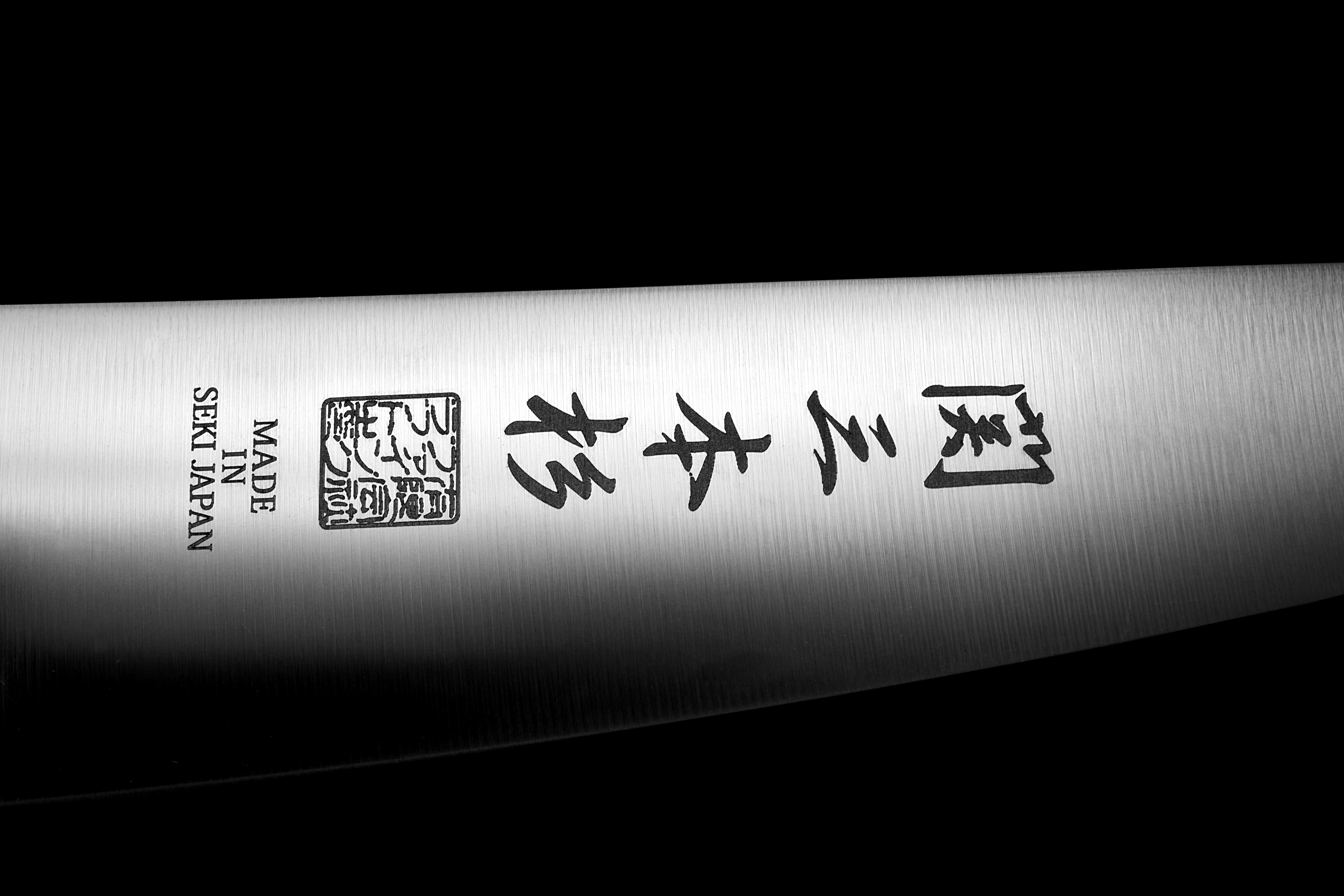 関三本杉 ゴールド割込 鍔付牛刀180mm