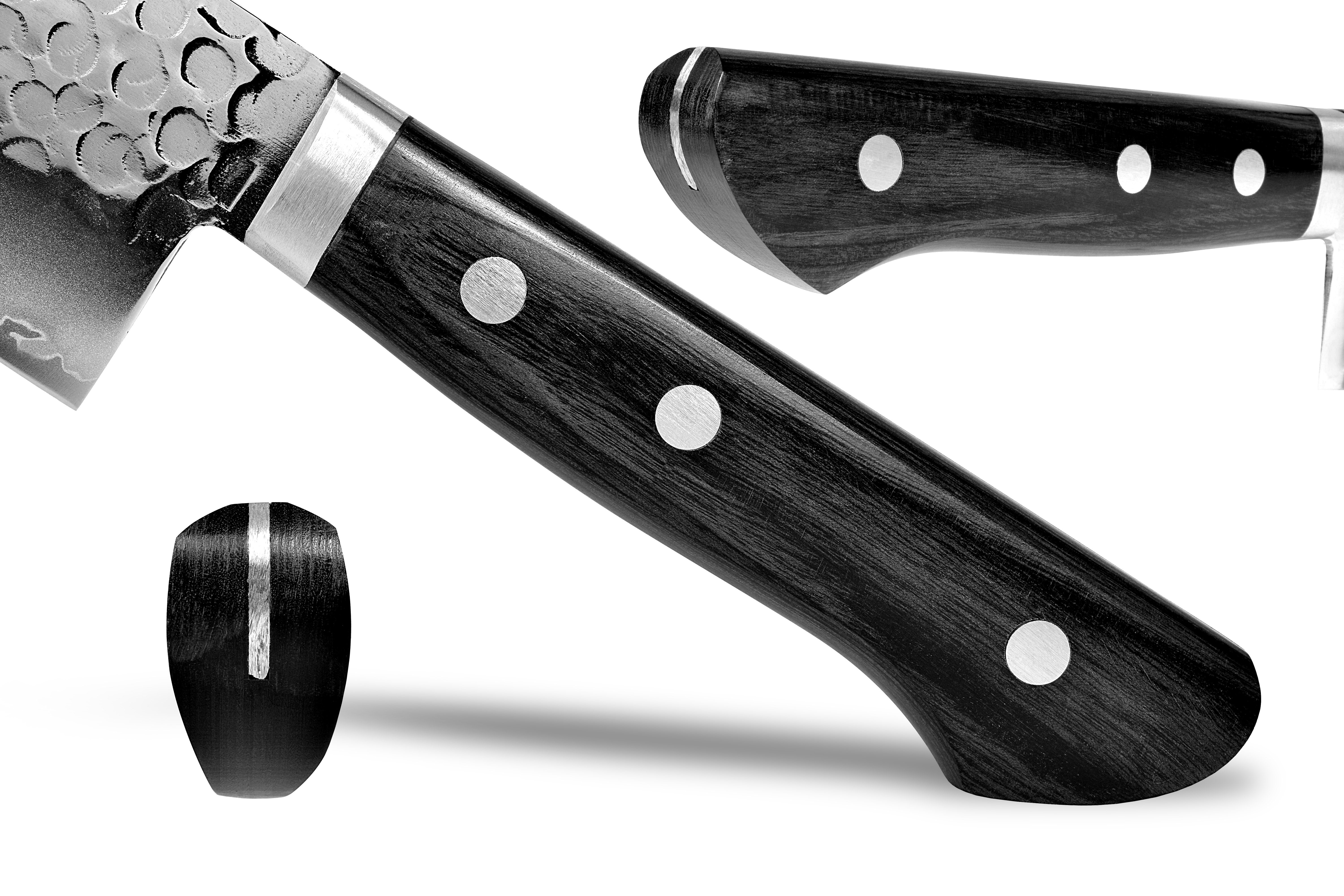 包丁セット 包丁 三徳 165mm ペティ 135mm V金1号 黒合板柄 V金1号 中三徳 145mm